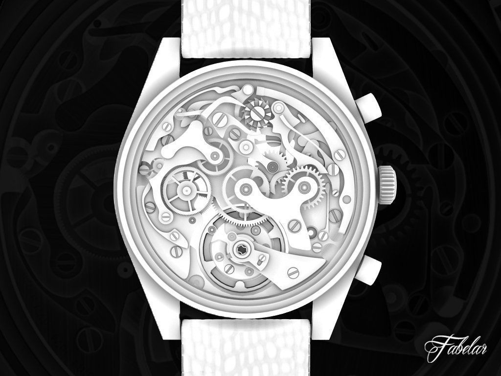 Watch mechanical 3D model_6