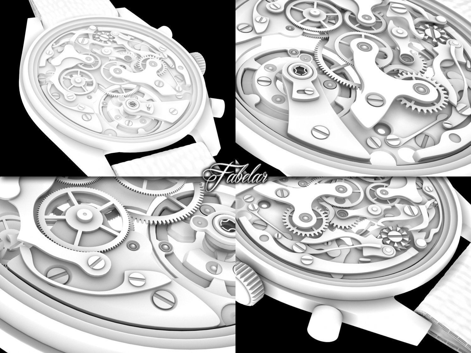 Watch mechanical 3D model_8