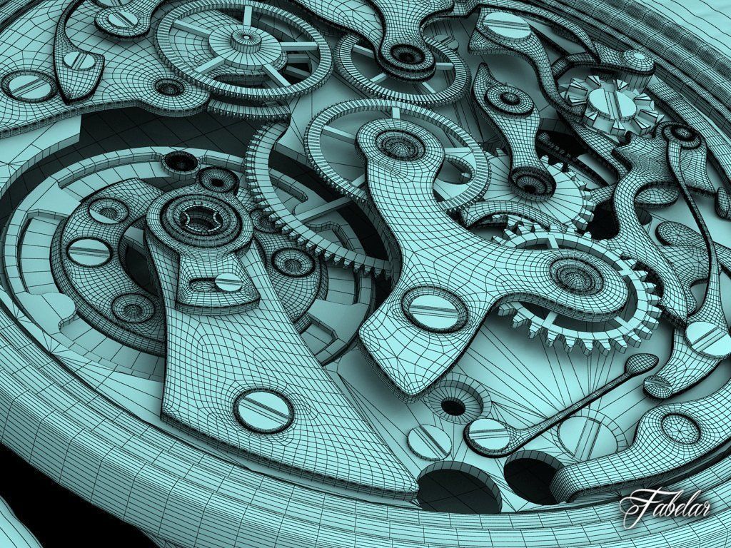 Watch mechanical 3D model_7