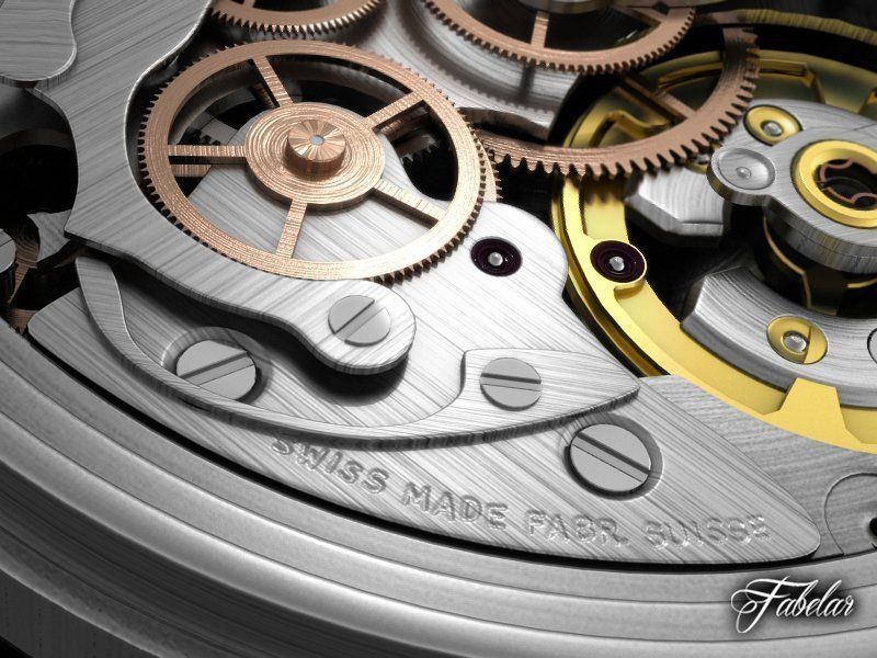 Watch mechanical 3D model_3