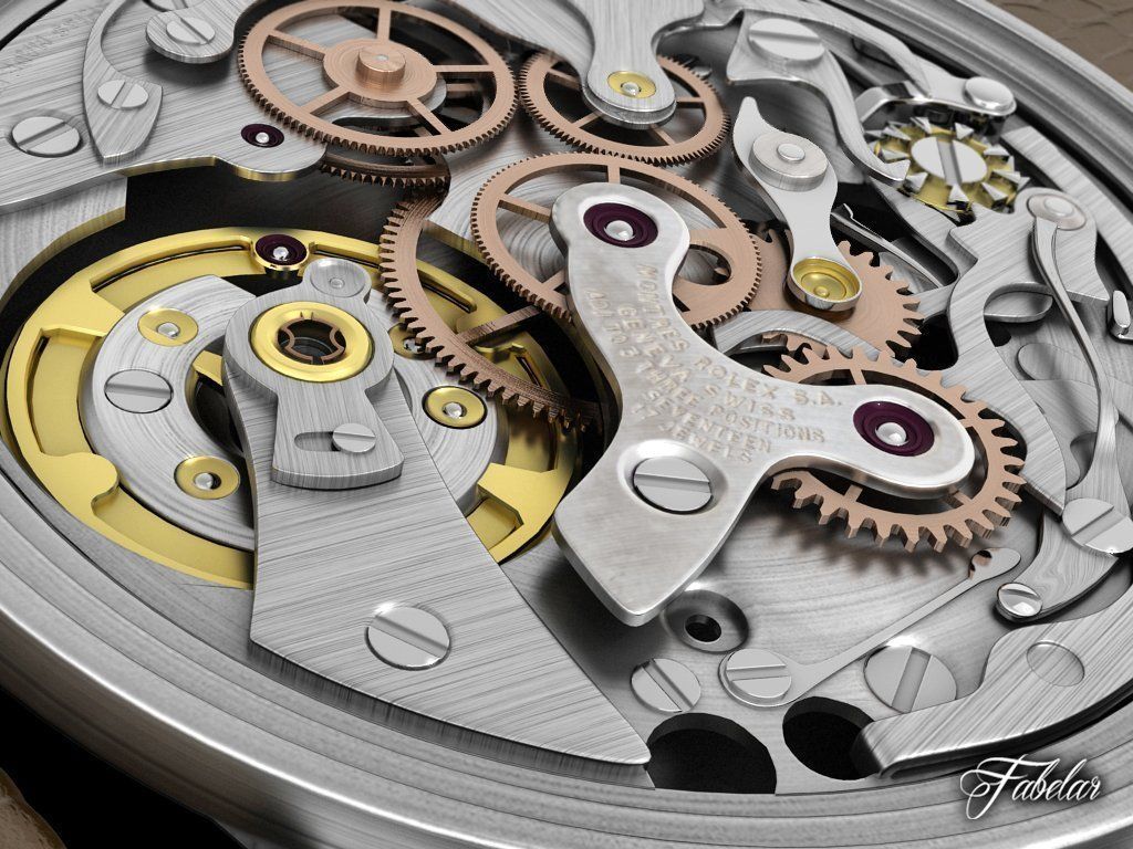Watch mechanical 3D model_5