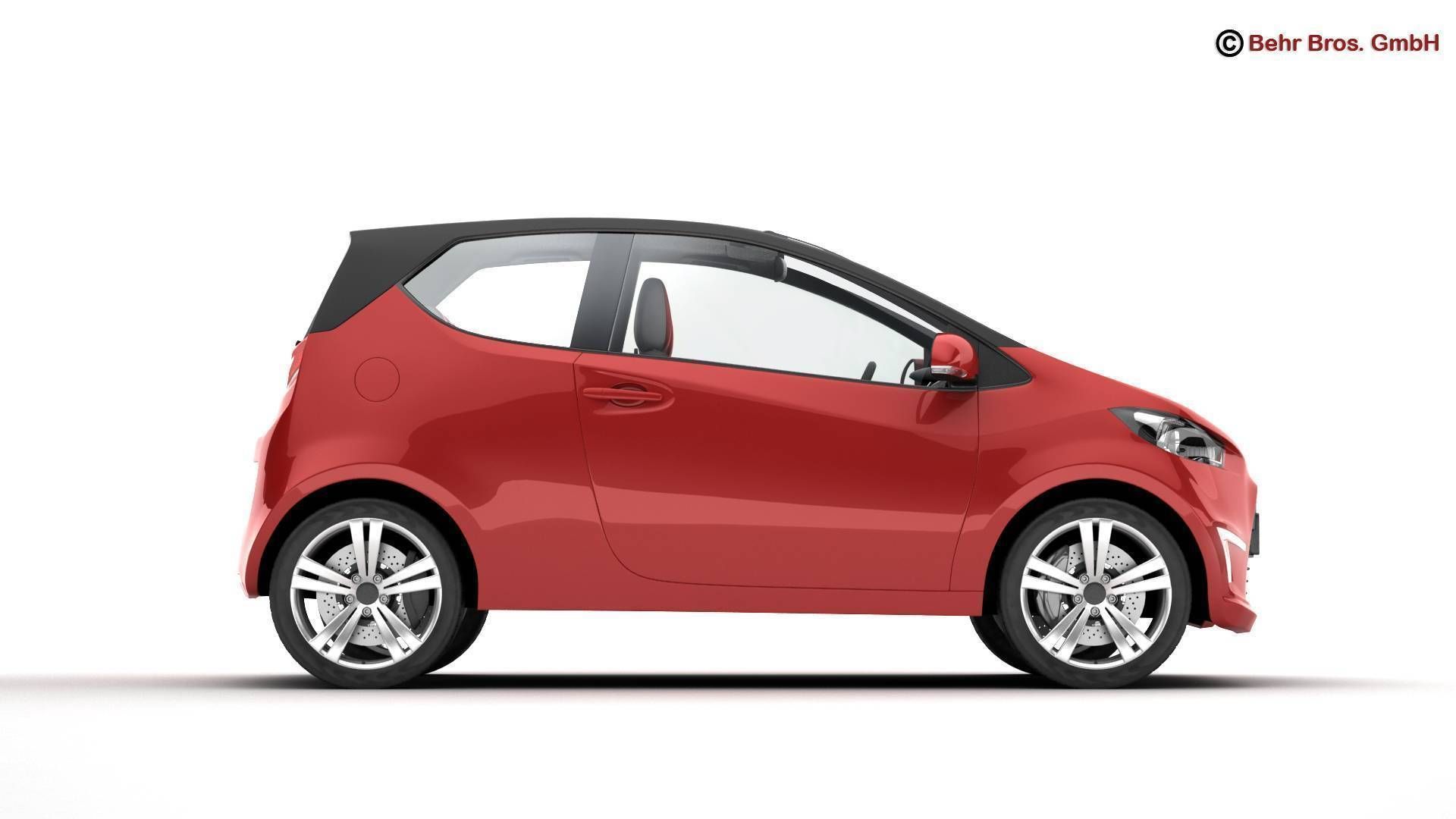 Generic City Car 3D model_5