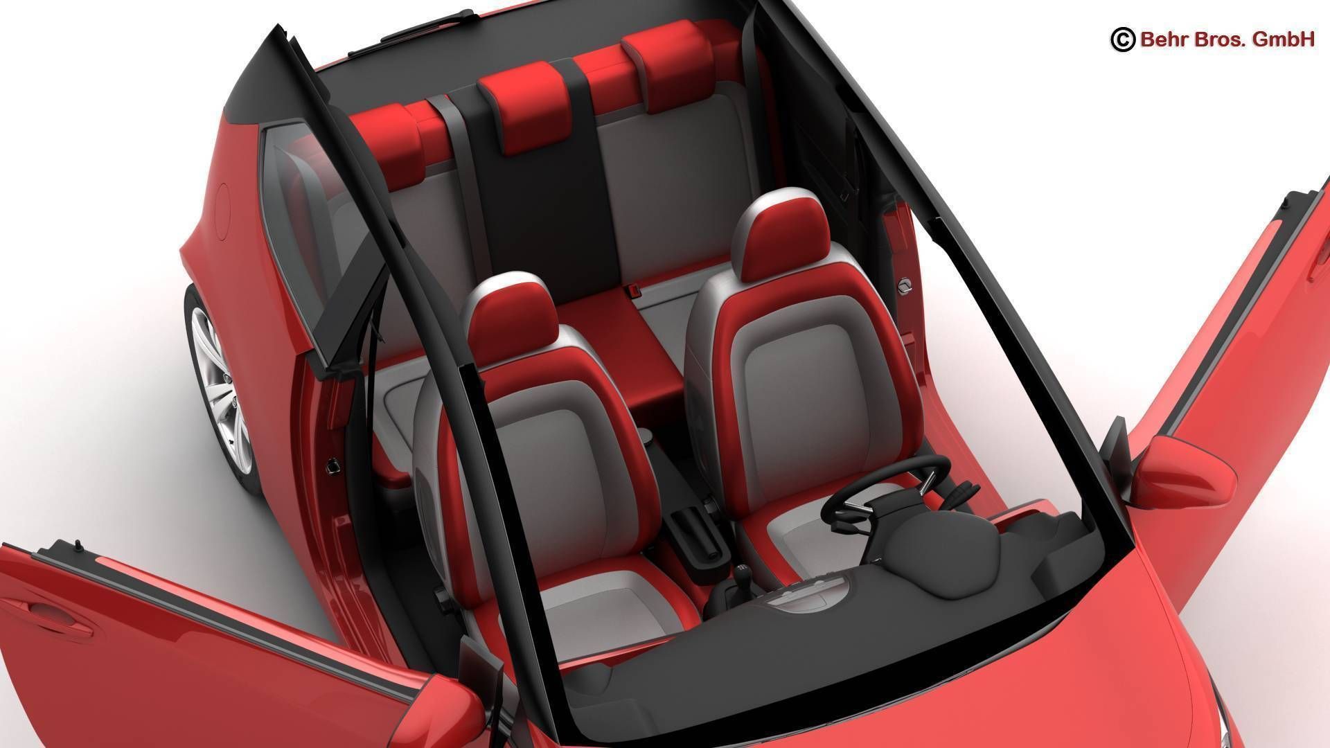 Generic City Car 3D model_11