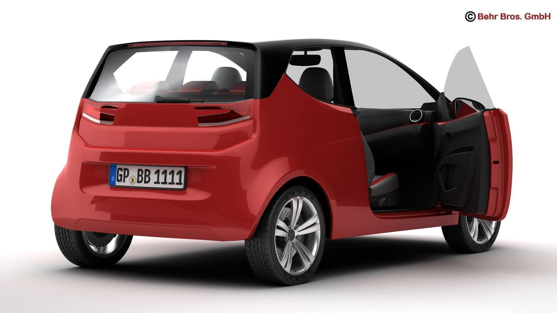 Generic City Car 3D model_4