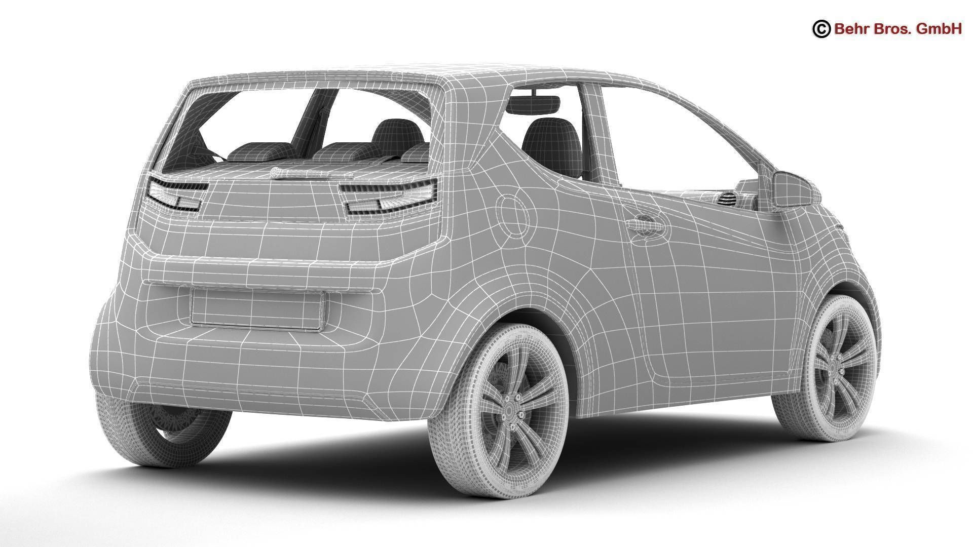 Generic City Car 3D model_17