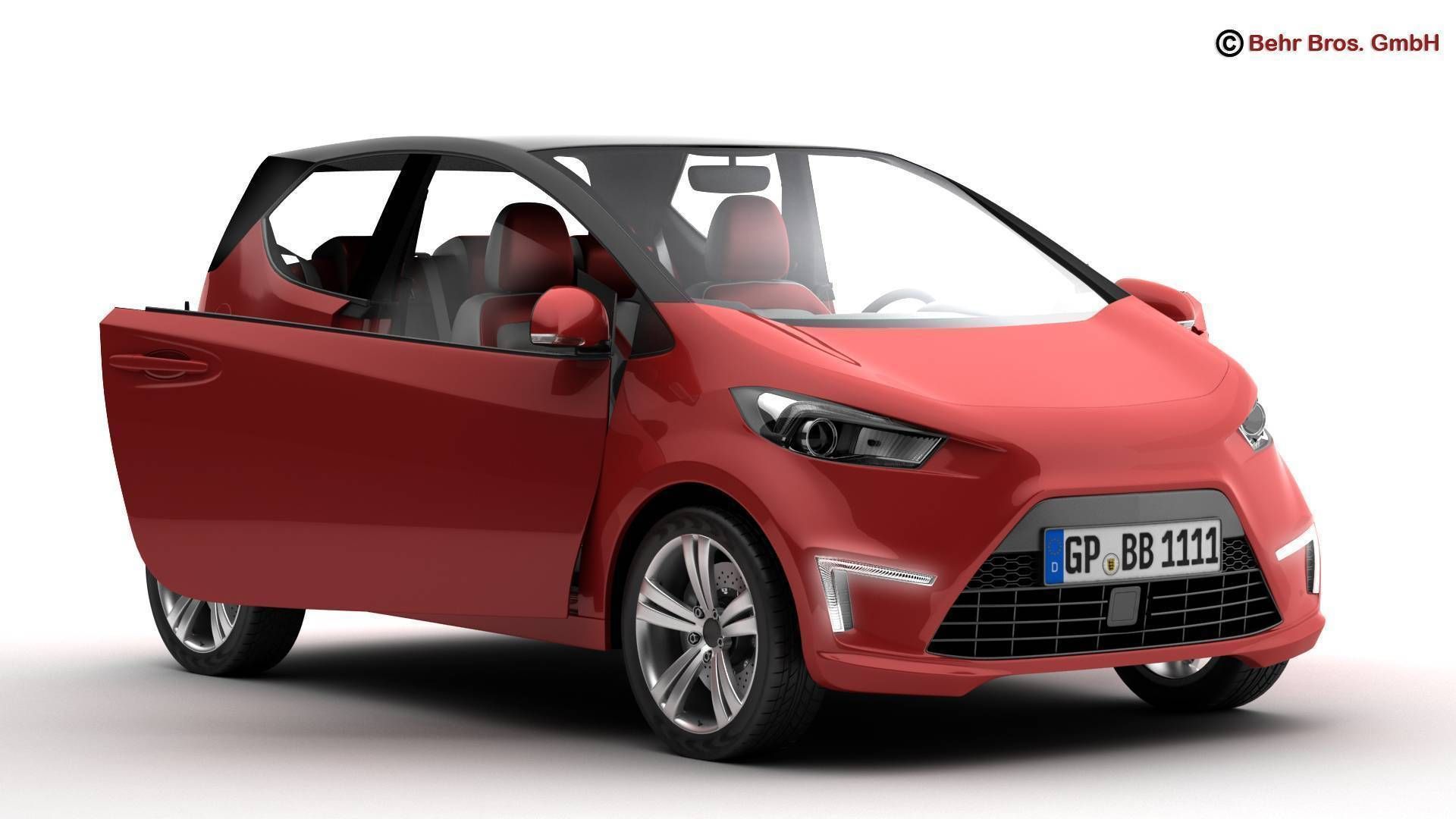 Generic City Car 3D model_2