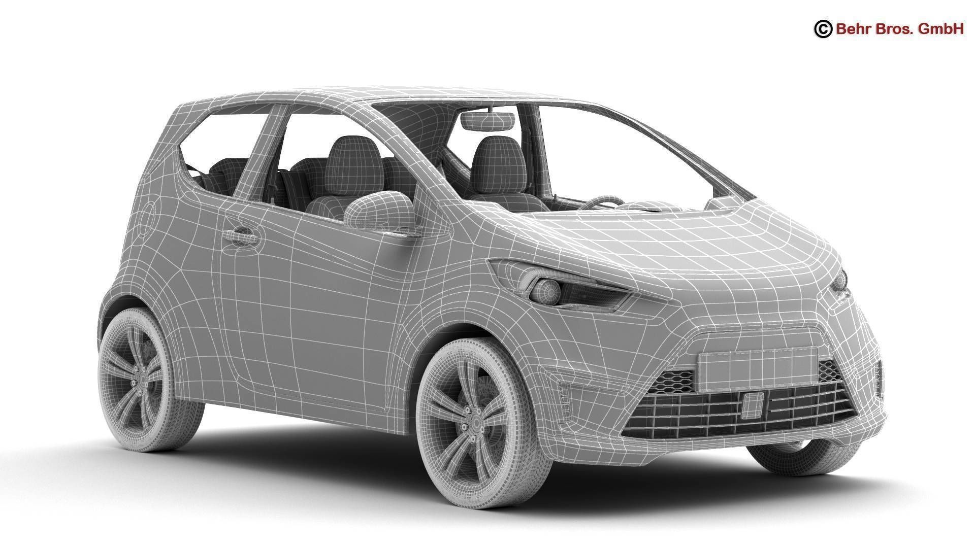 Generic City Car 3D model_15