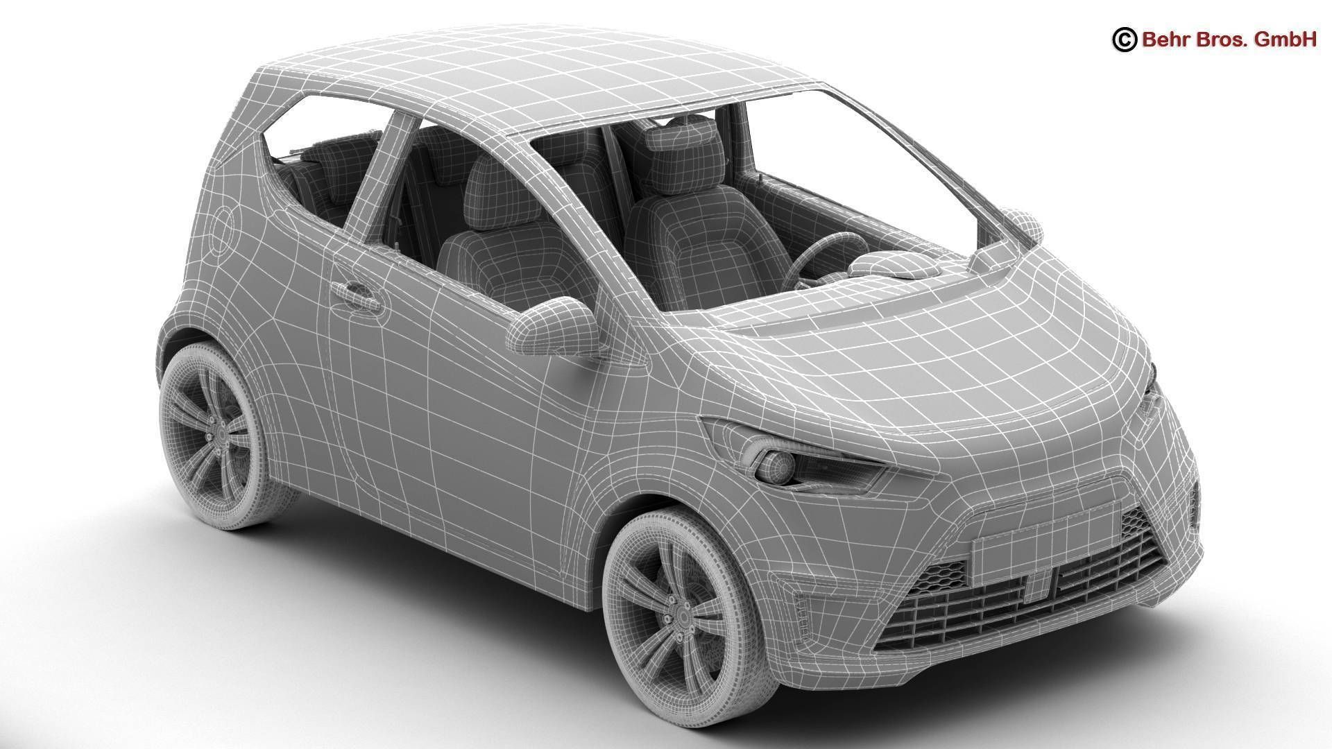 Generic City Car 3D model_14