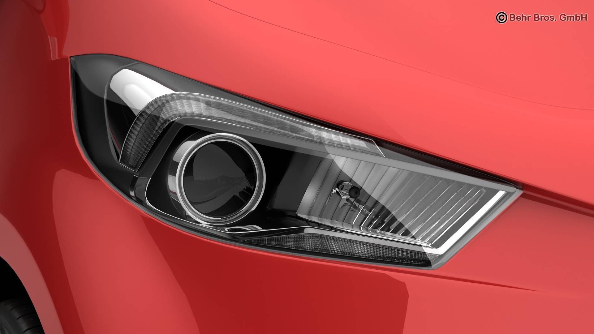 Generic City Car 3D model_9