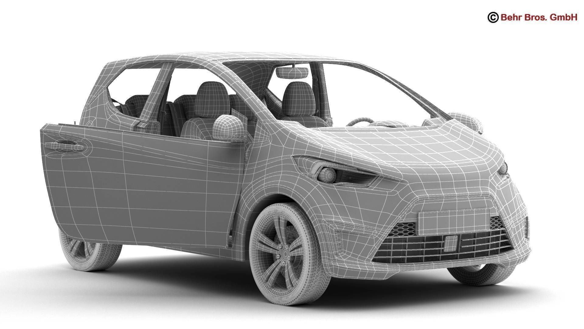 Generic City Car 3D model_16