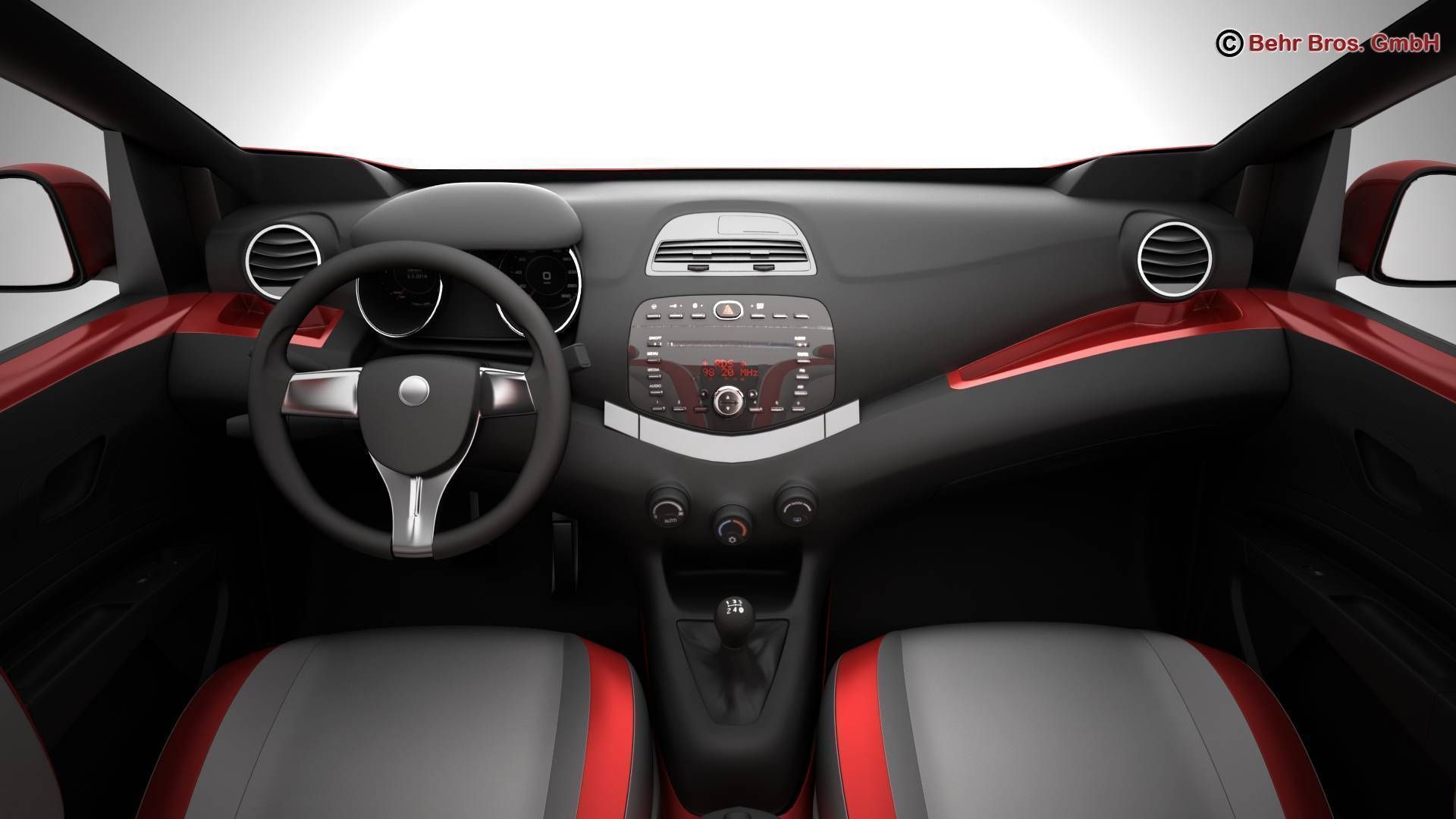 Generic City Car 3D model_13