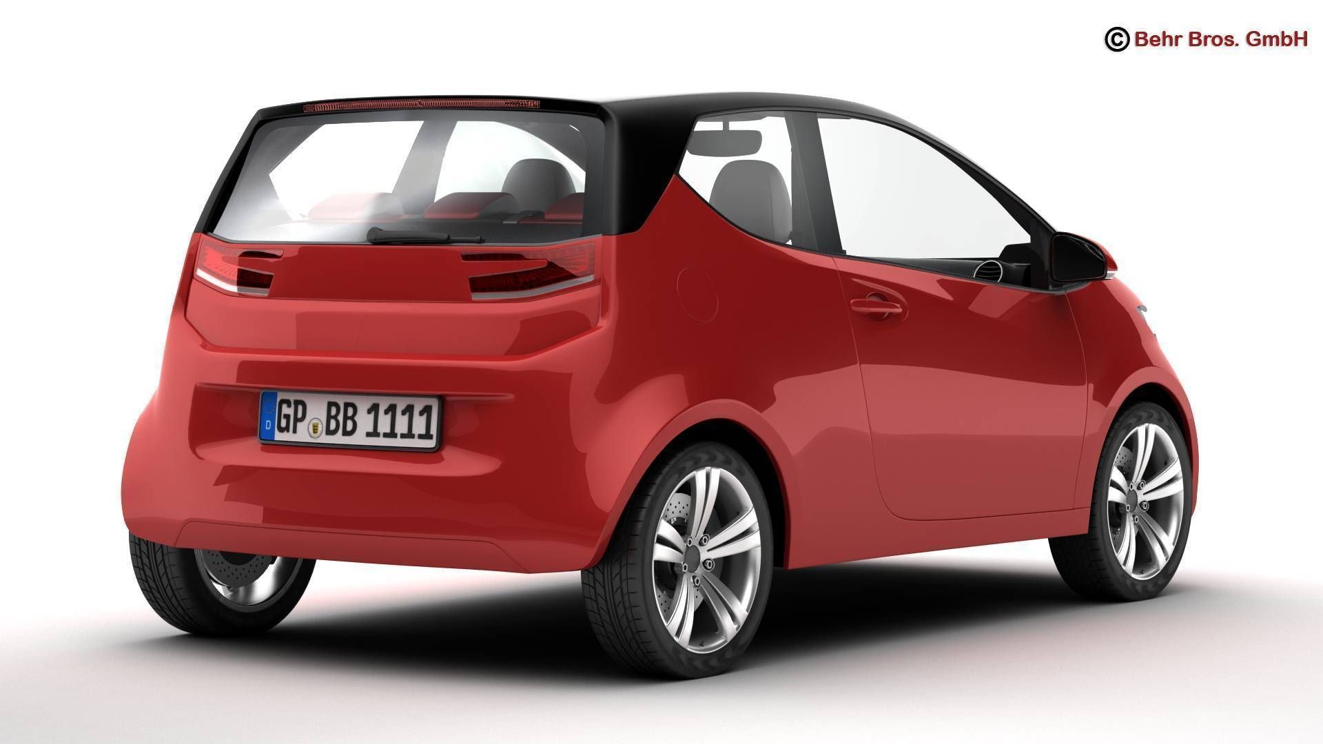 Generic City Car 3D model_3