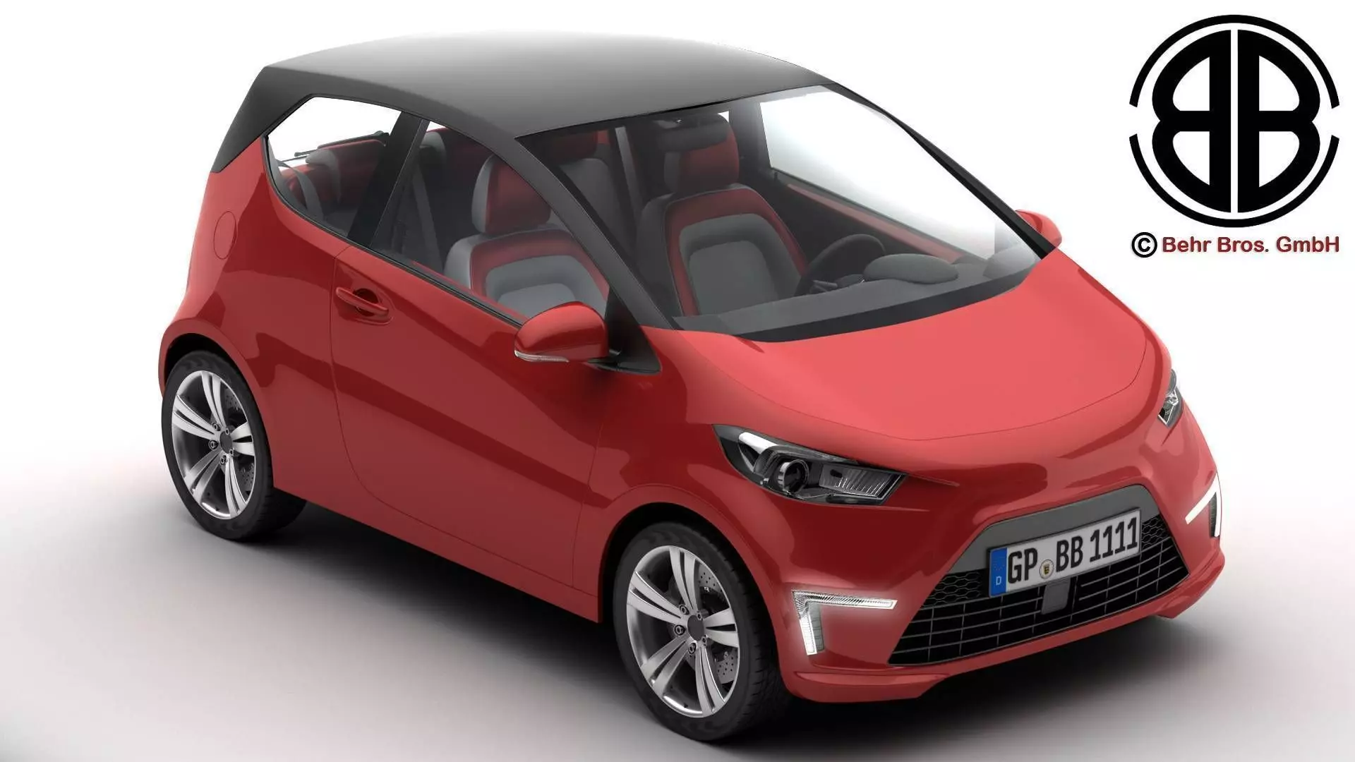 Generic City Car 3D model_0