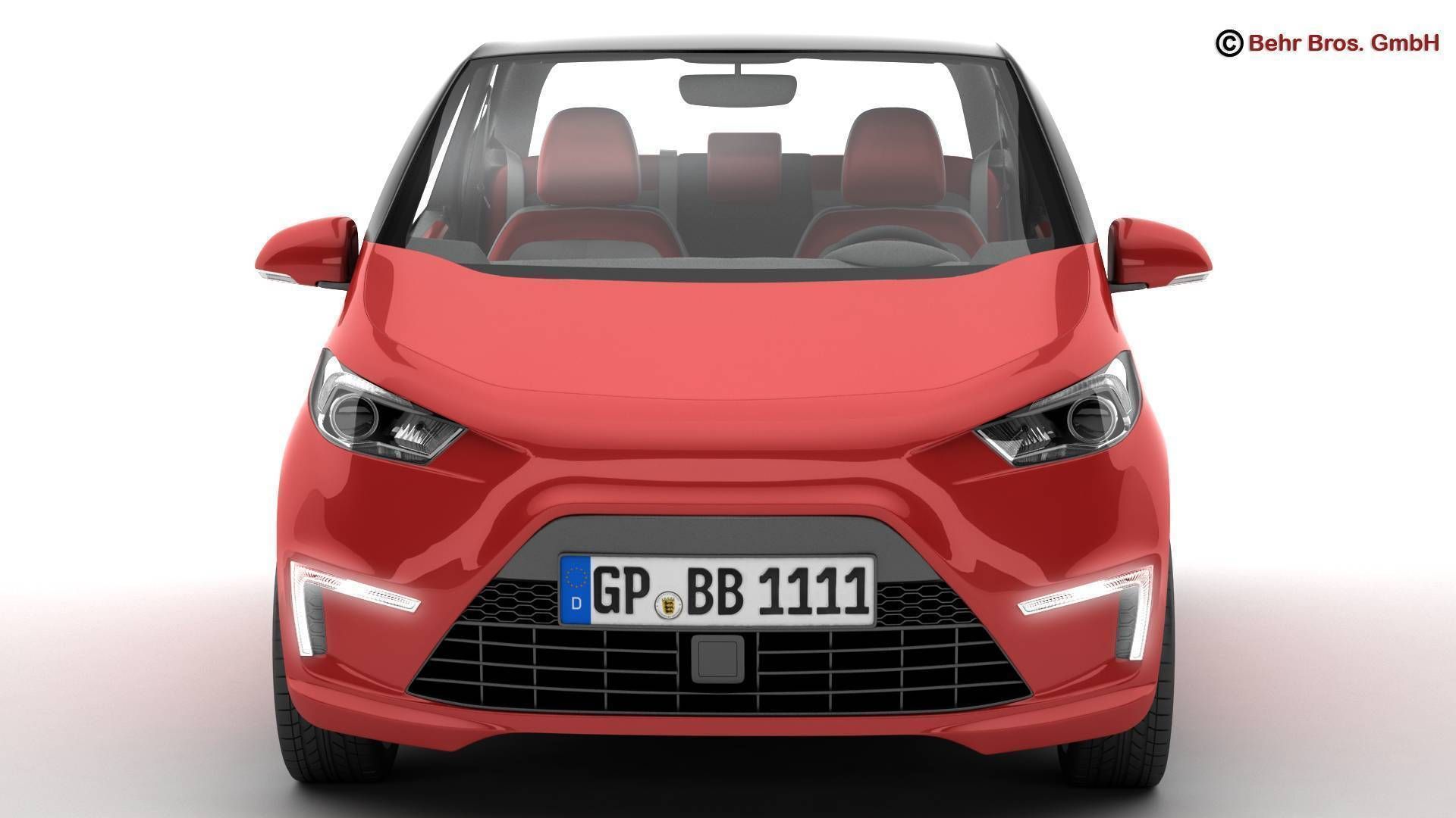 Generic City Car 3D model_6