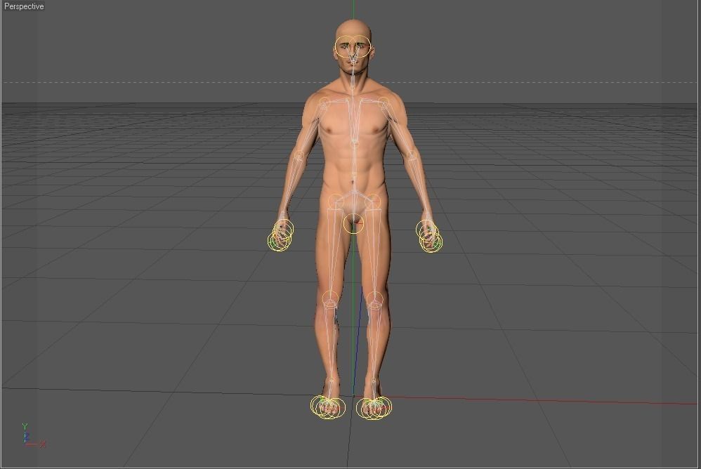 Human Rigged 3D model_0