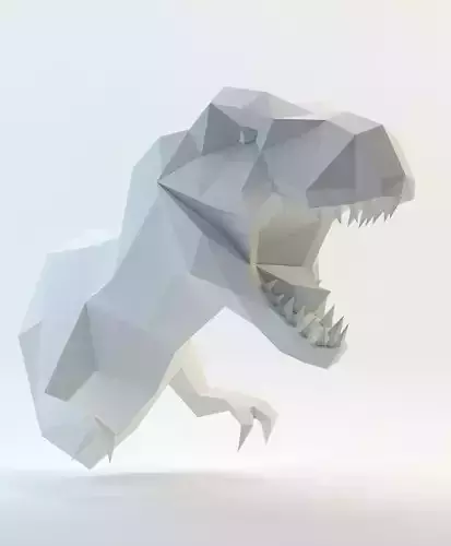 head t-rex dinosaur Low-poly 3D model