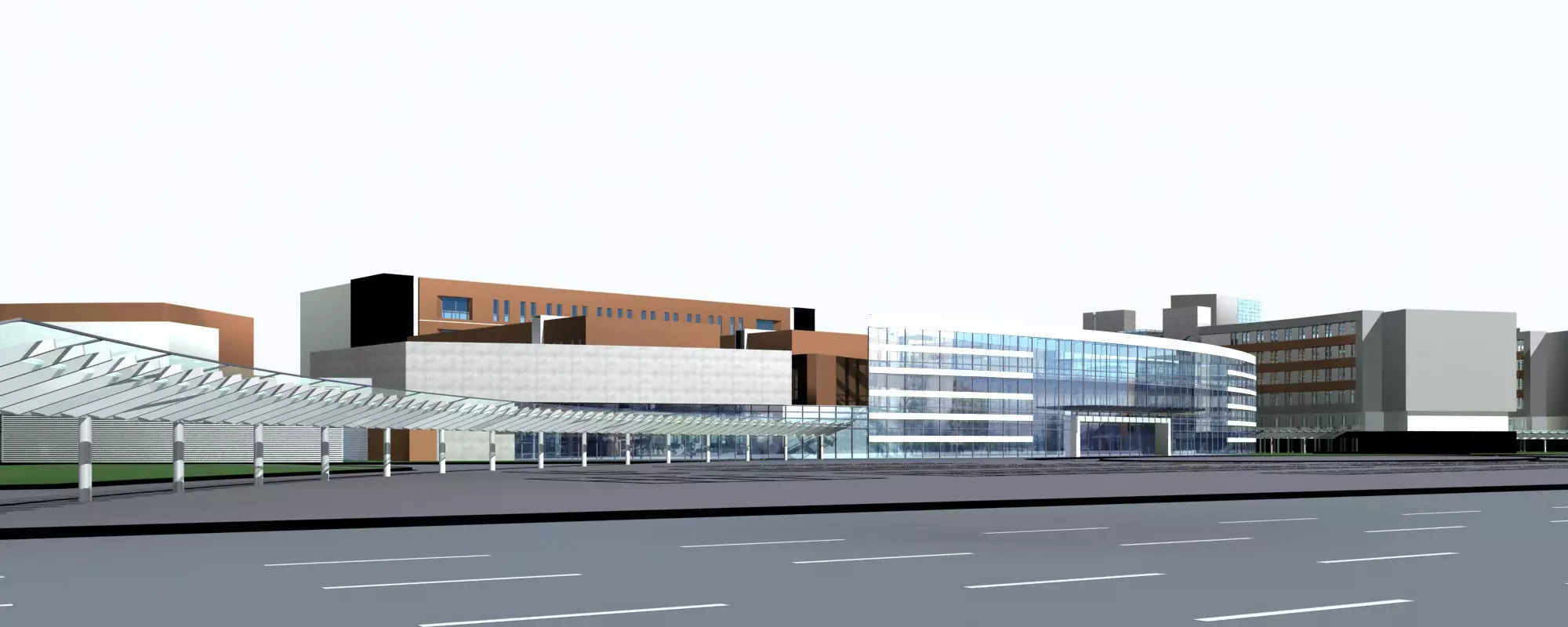 Hospital Building 3D model_0