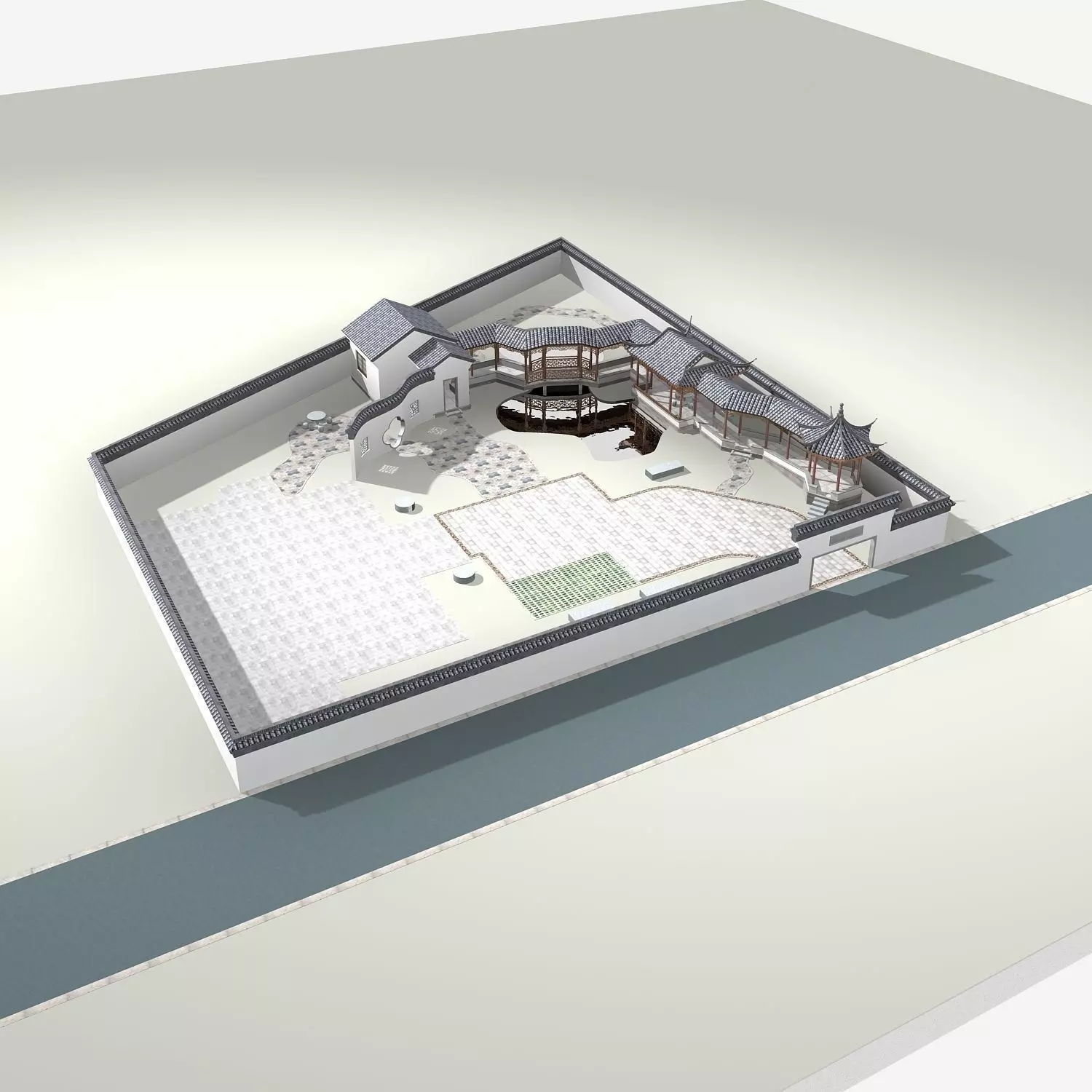 Chinese Style Architecture 3D model