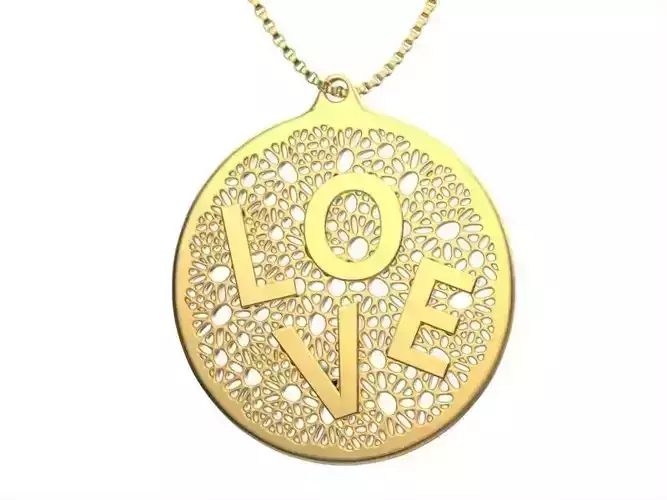 Necklace Love 3D print model
