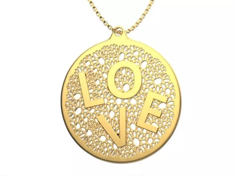 Necklace Love 3D print model_0
