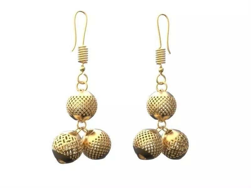 Earring Balls 3D print model_0