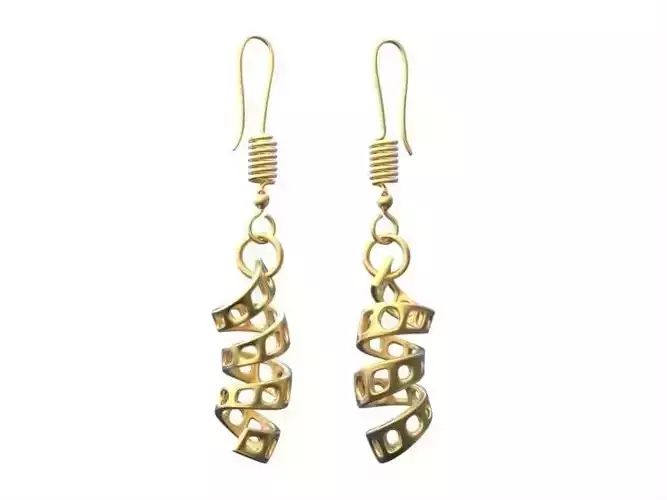 Earring Twisted 3D print model