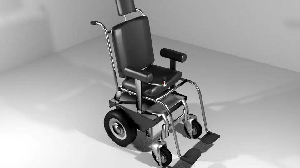 Hospital Furniture Self-Control Wheelchair 3D model
