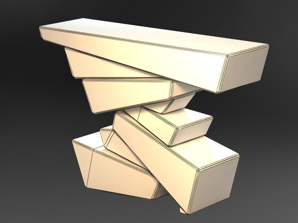 Uttermost Tauri Modern Console Table 3D model_6