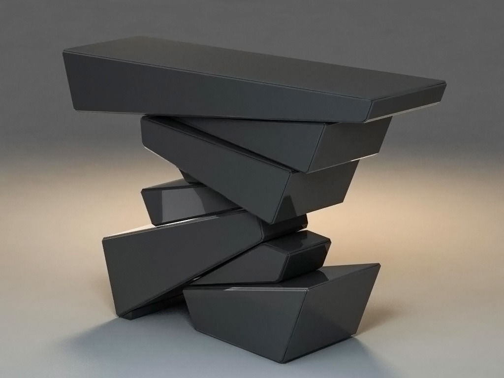 Uttermost Tauri Modern Console Table 3D model_4