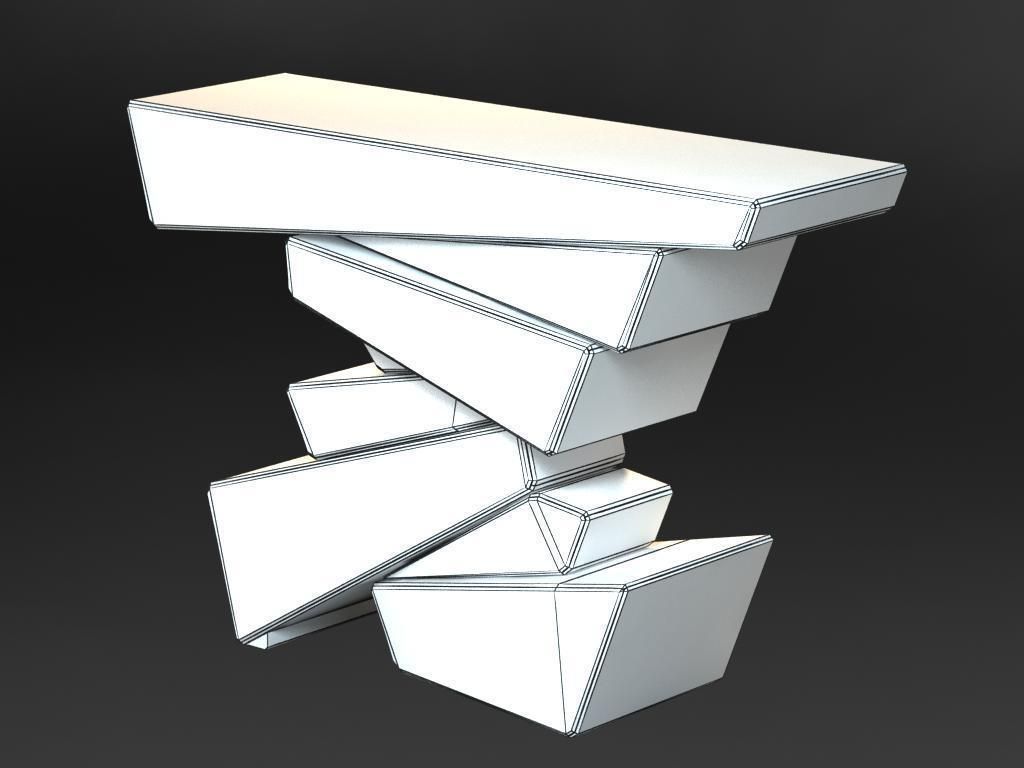 Uttermost Tauri Modern Console Table 3D model_5