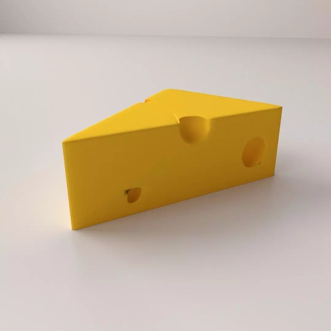 Cheese piece of 3D model_0