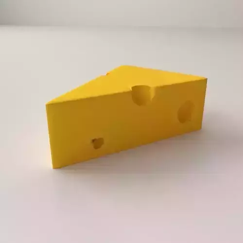 Cheese piece of 3D model