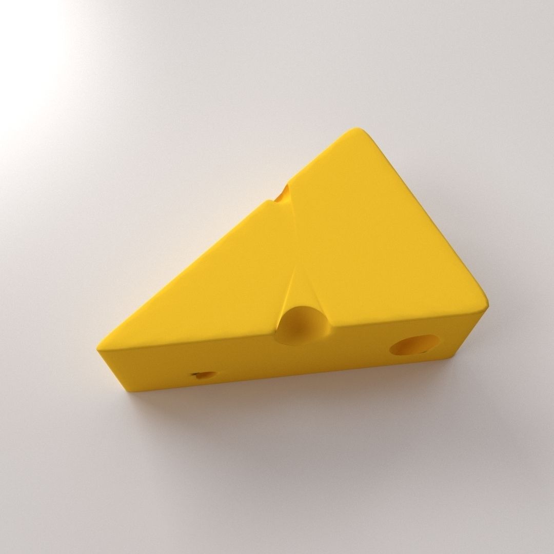 Cheese piece of 3D model_1