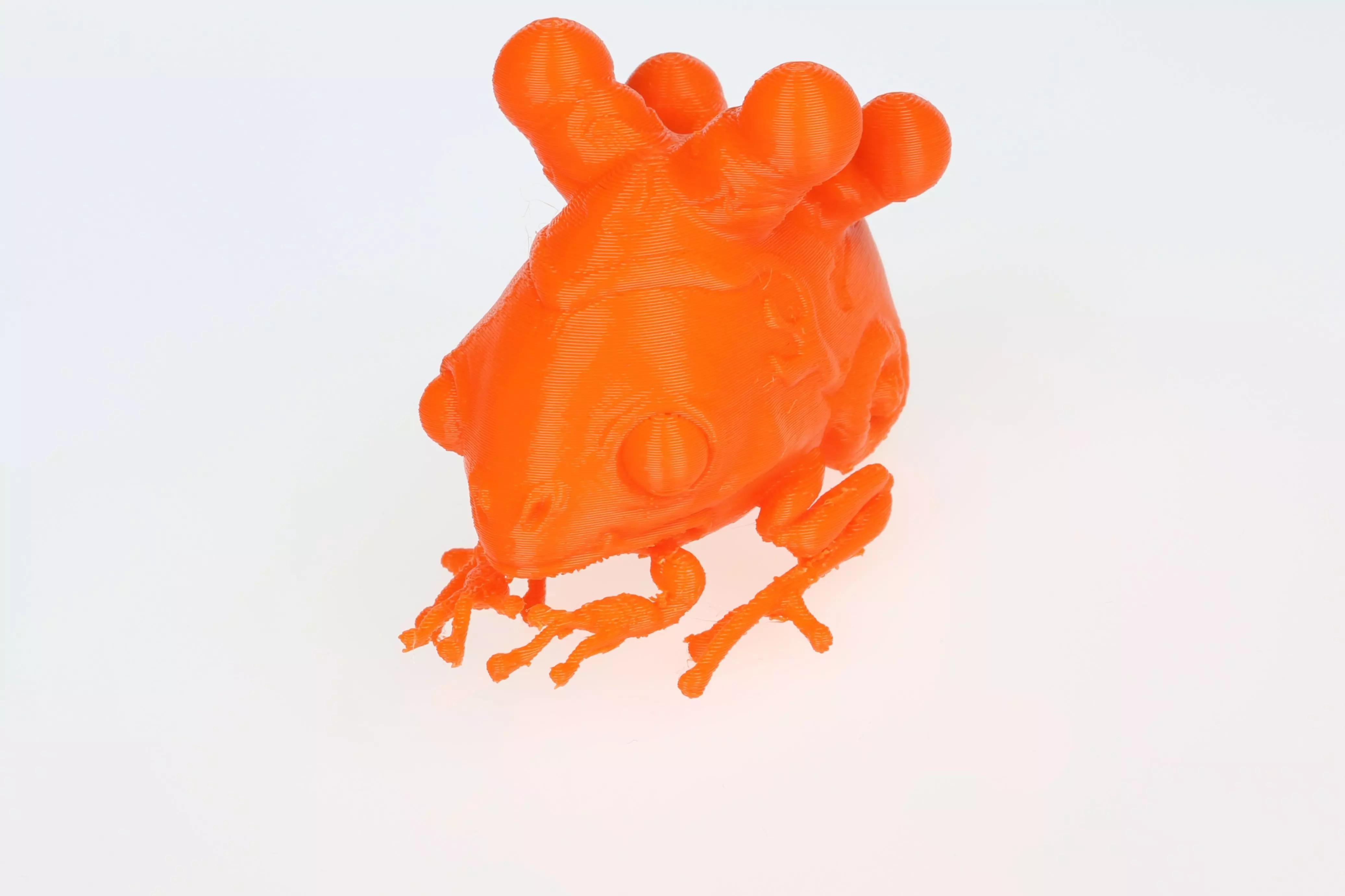 FrogShell orange frog 3D print model