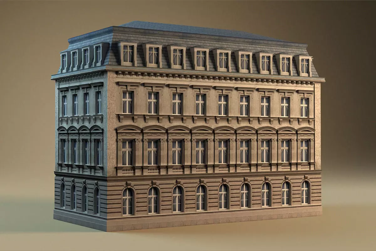 European building 01 3D model_0