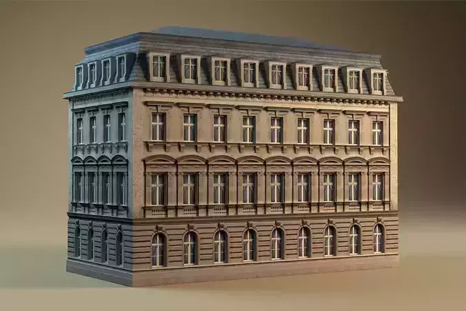 European building 01 3D model