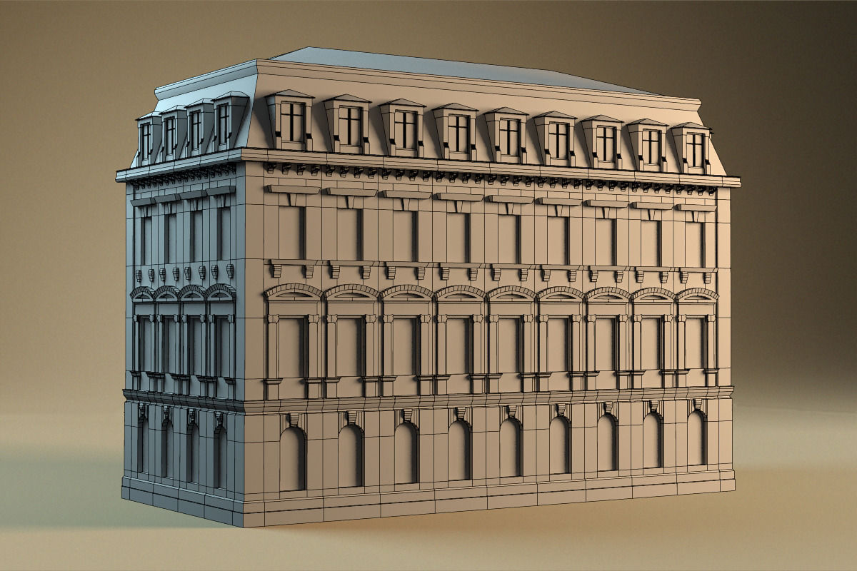 European building 01 3D model_2