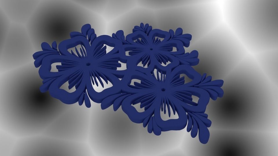 Pendant flower 1 3D print model_0