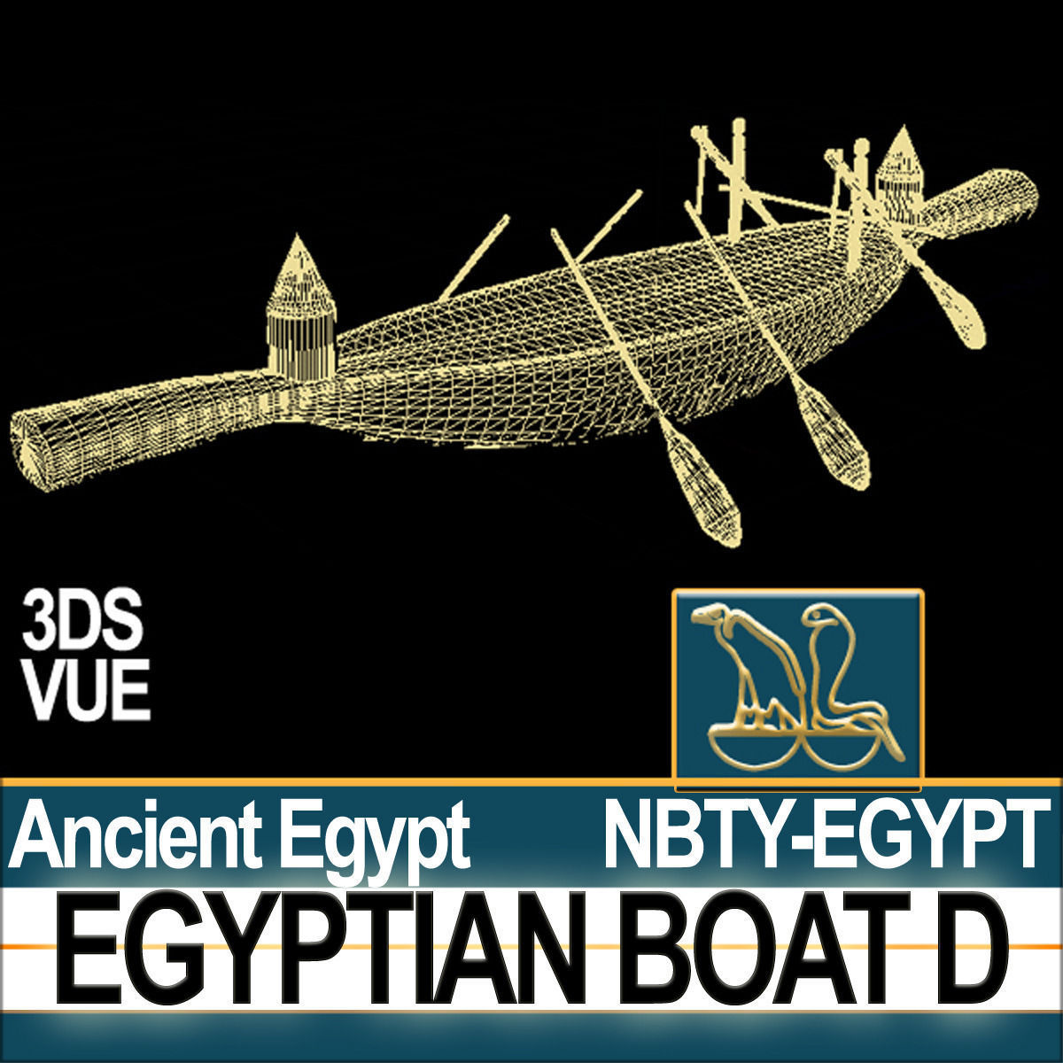 Ancient Egypt Boat D 3D model_5
