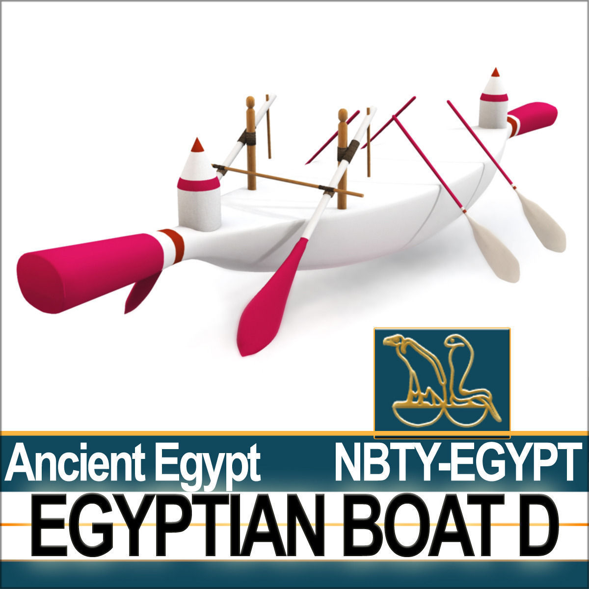 Ancient Egypt Boat D 3D model_3