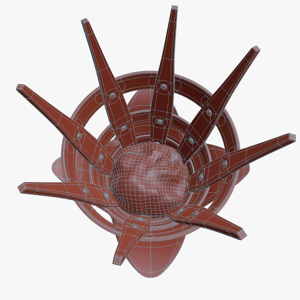 Medieval Torch 3D model_8