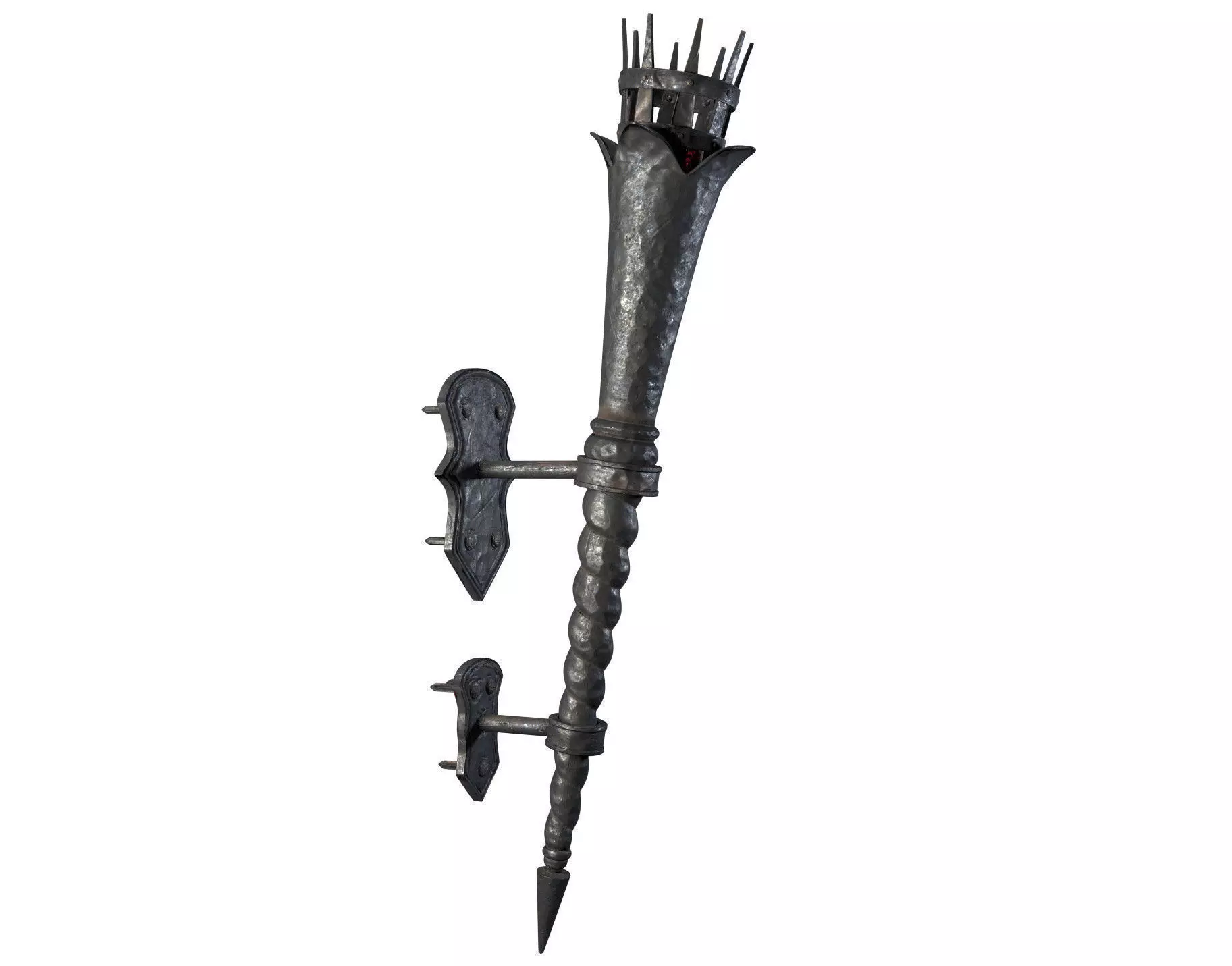 Medieval Torch 3D model_0
