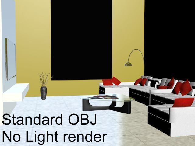 Contemporary living area free Free 3D model_5