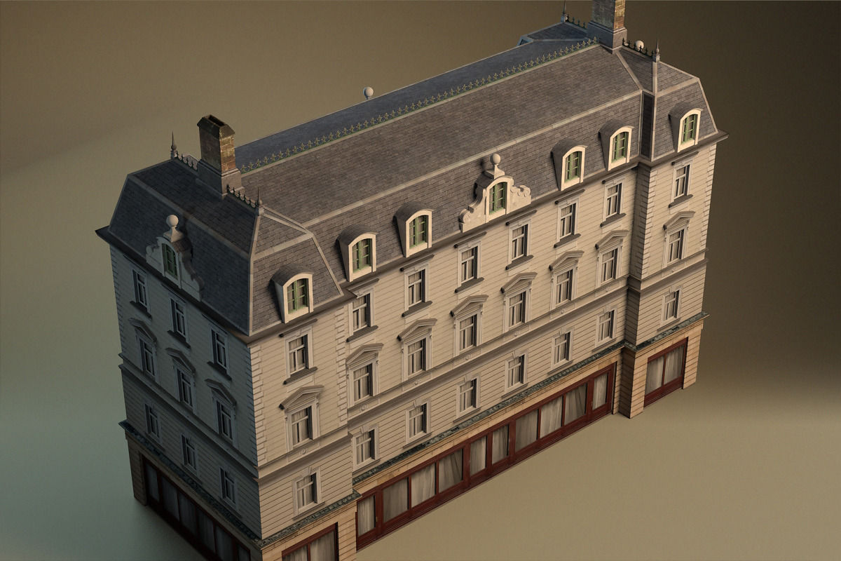European building 03 Low-poly 3D model_6