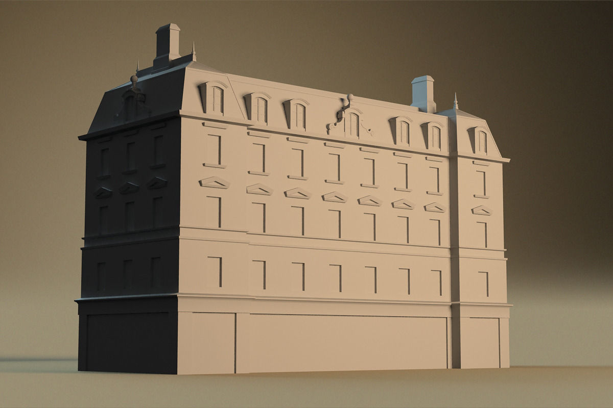 European building 03 Low-poly 3D model_15