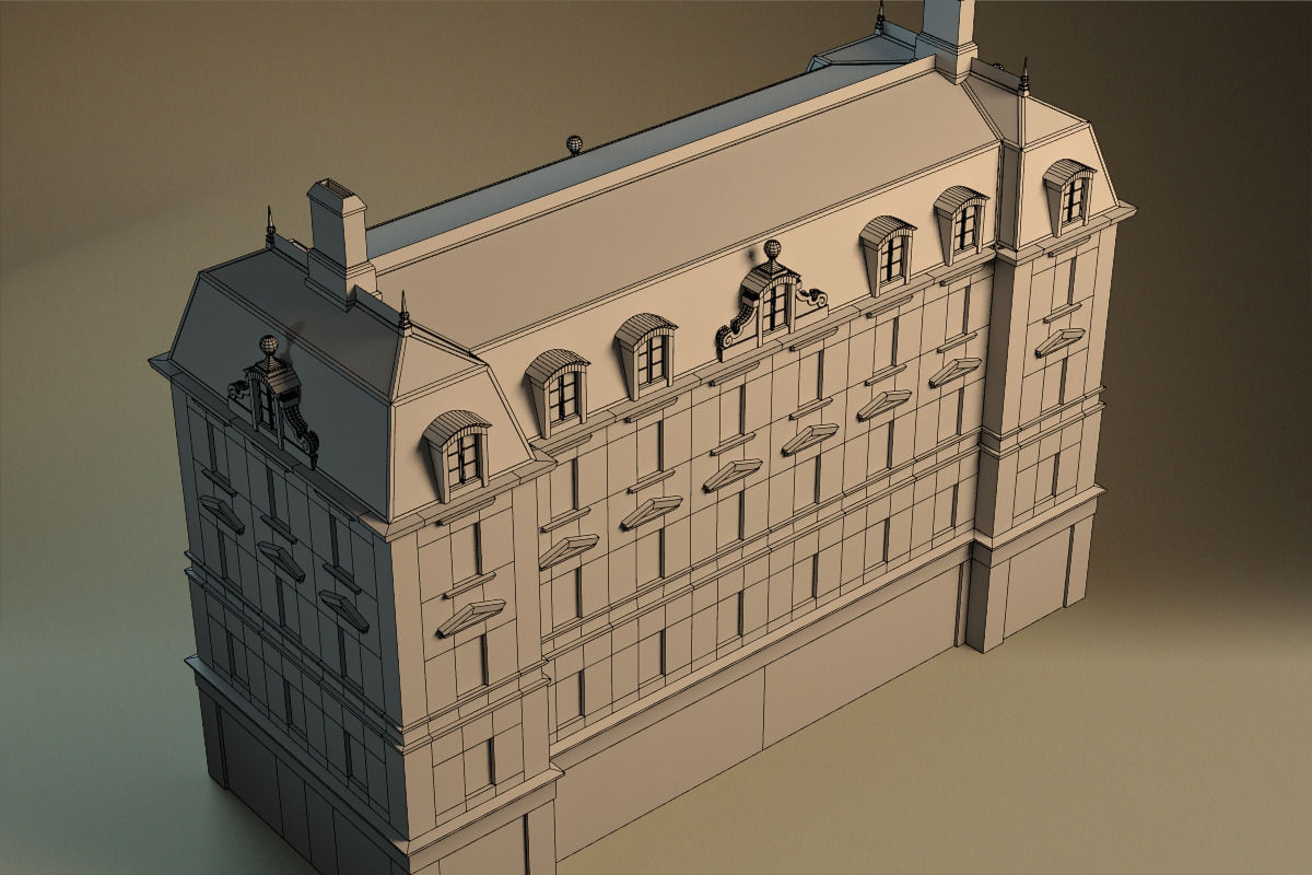 European building 03 Low-poly 3D model_26