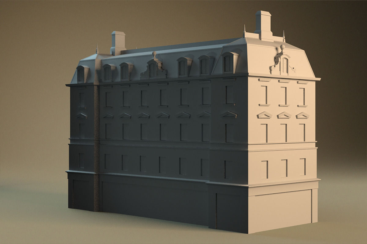 European building 03 Low-poly 3D model_18