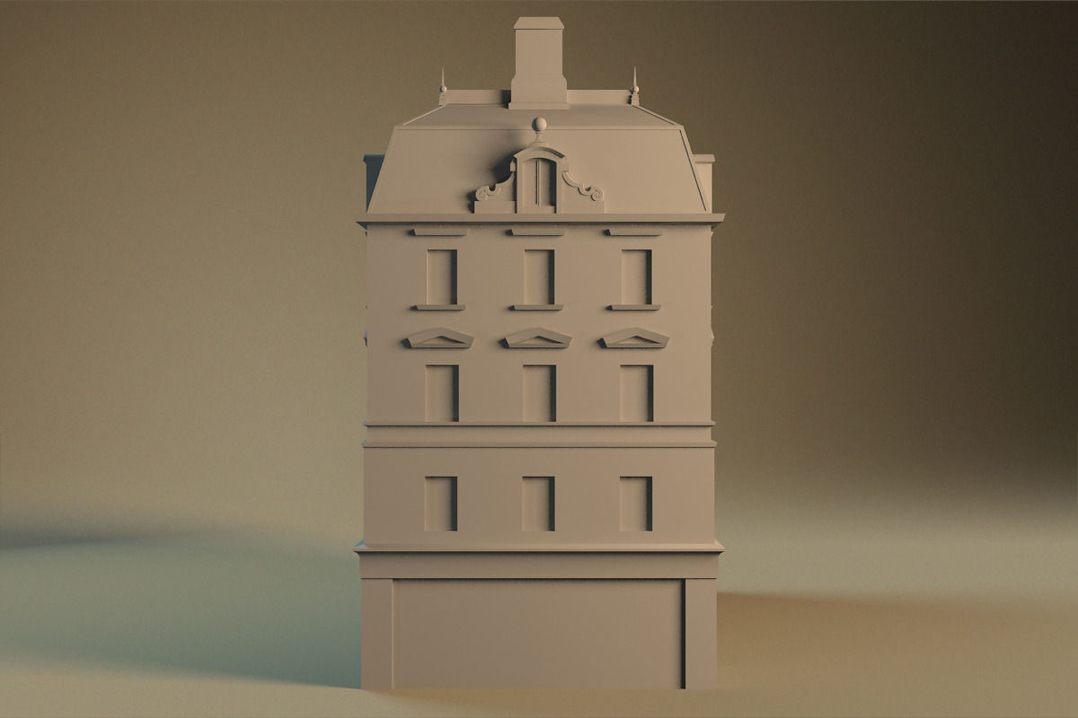 European building 03 Low-poly 3D model_21
