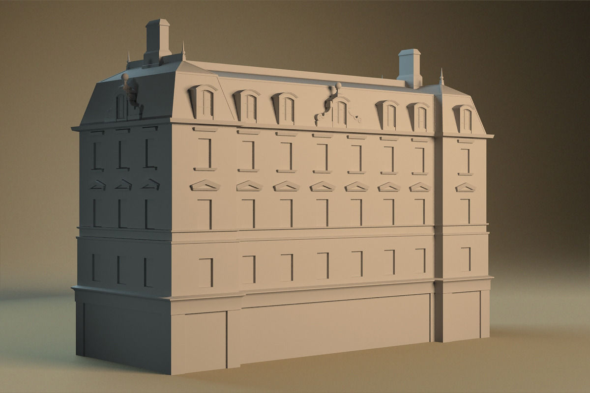 European building 03 Low-poly 3D model_14