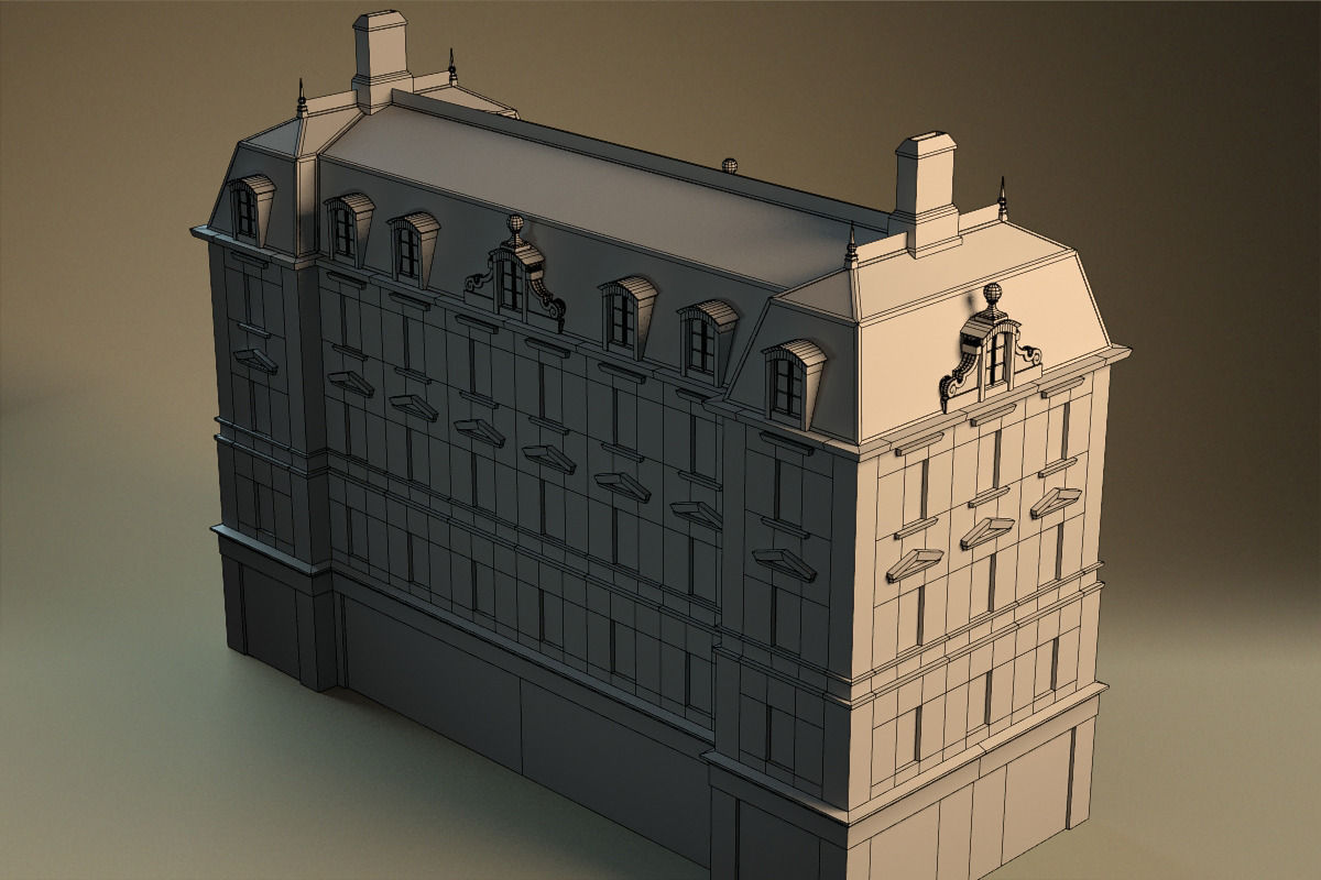 European building 03 Low-poly 3D model_29